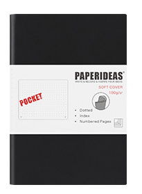 Soft leather Notebook aA6 Diary Portable Portable Small Notepad With Blank Page Number Pocket Book (Option: Black-Horizontal line)